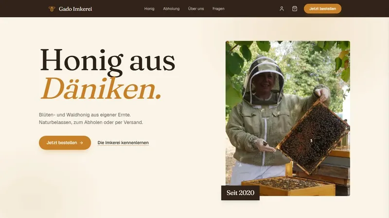 Startseite des Webshops: Foto, Ort und Kaufweg.